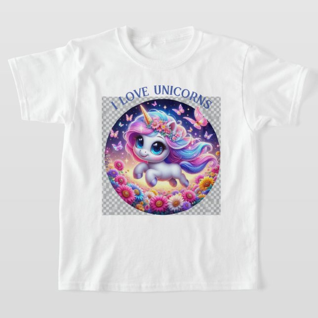 cute unicorn T-Shirt (Laydown)