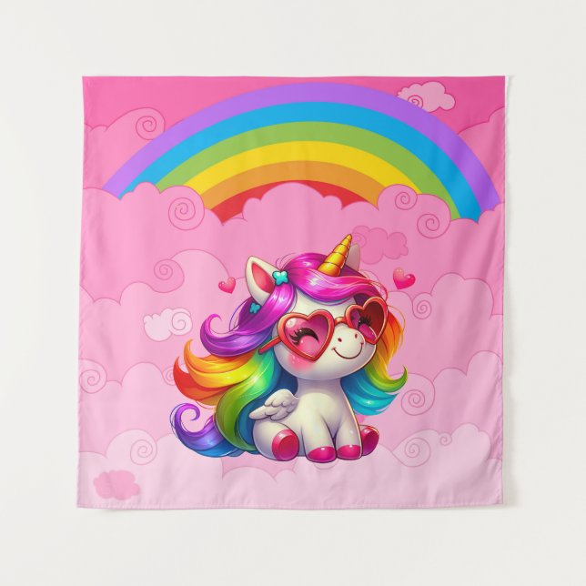 Cute Unicorn. Tapestry (Front)
