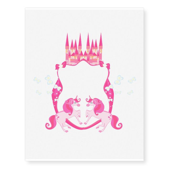 cute unicorn temporary tattoos (Front)