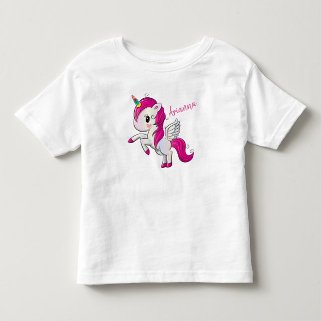 Cute Unicorn Toddler T-shirt (Front)