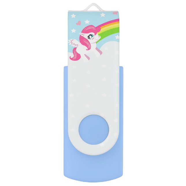 cute unicorn USB Flash Drive (Front Vertical)