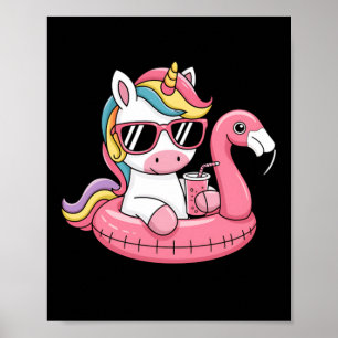 Cute Unicorn Vacay Mode Funny Family Summer Poster
