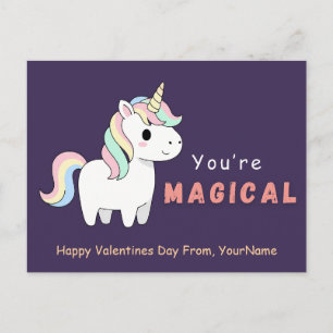 Cute Unicorn Valentine Pun Card – You’re Magical
