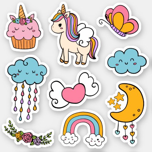 Cute Unicorn Vinyl Stickers