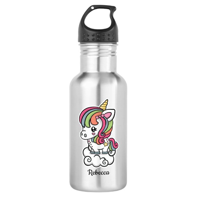 Cute Unicorn water bottle (Front)