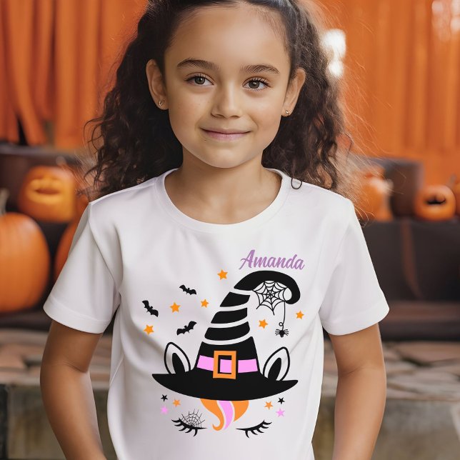 Cute Unicorn Witch Hat Halloween Personalized T-Shirt (Creator Uploaded)