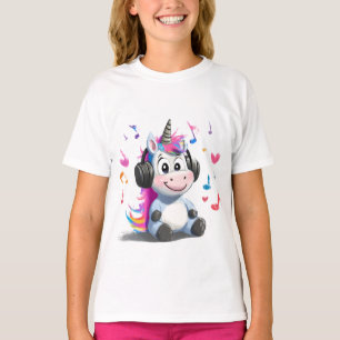 Cute Unicorn with Headphones T-Shirt