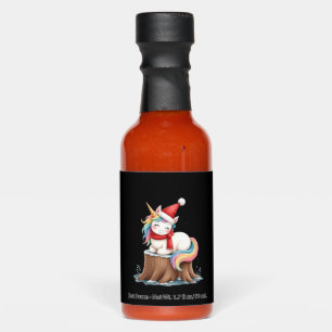 Cute Unicorn with Scarf Christmas Xmas Holiday T-S Hot Sauces