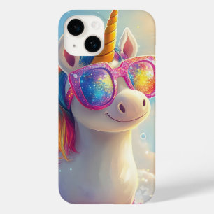 Cute Unicorn with Sunglasses: Magical and Fun Case-Mate iPhone 14 Case