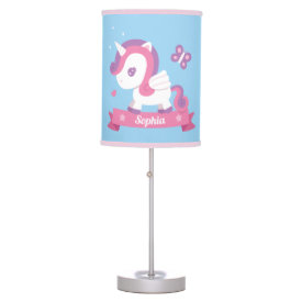 Cute Unicorn with Wings Girls Bedroom Decor Table Lamp