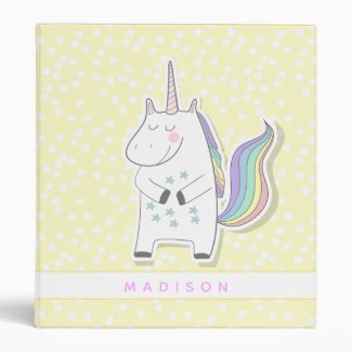 Cute Unicorn - Yellow Polkadots Kids'