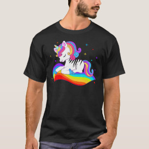 Cute Unicorn Zebra I am Rare and Different for Zeb T-Shirt