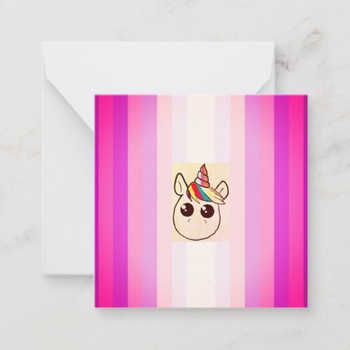 Cute Unicornevery occasion note cards