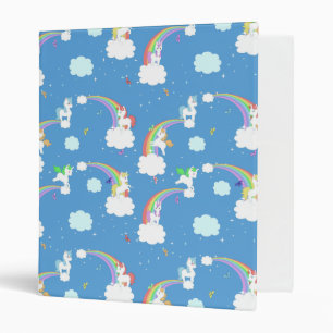 Cute Unicorns and Rainbows Binder