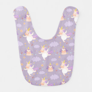 Cute Unicorns Baby Bib
