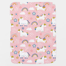 Cute Unicorns Baby Blanket
