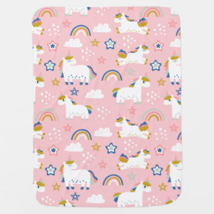 Cute Unicorns Baby Blanket