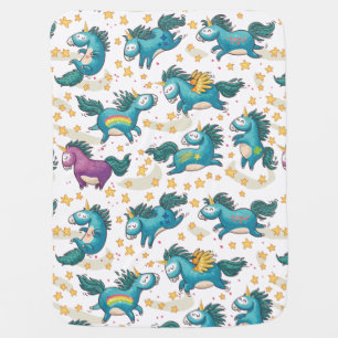 Cute Unicorns Baby Blanket