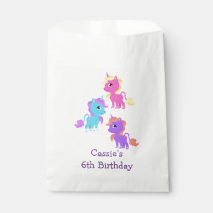 Cute Unicorns Birthday Party Favor Bag