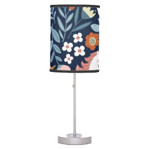 Cute Unicorns Floral Vintage Pattern Table Lamp