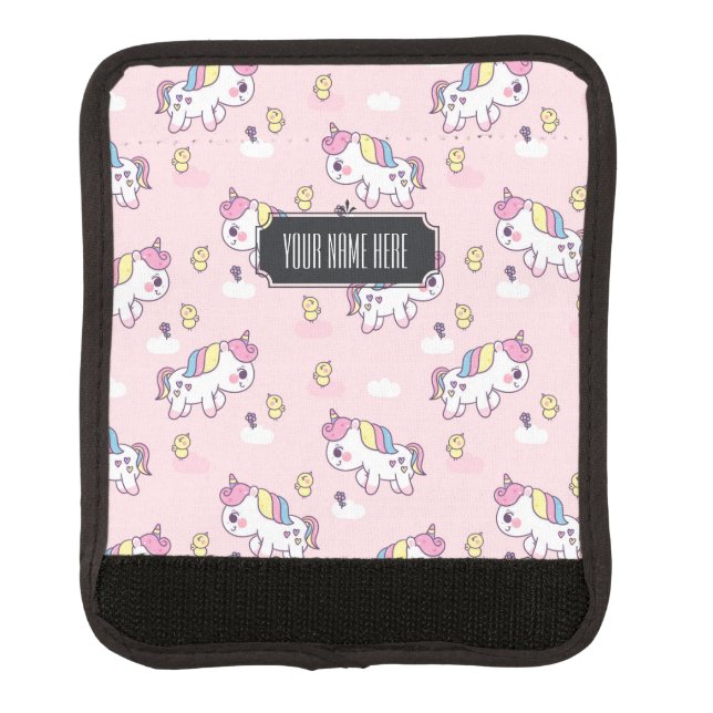 Cute Unicorns Luggage Handle Wrap (Front)