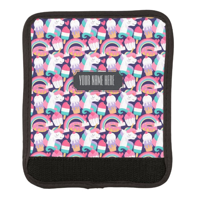 Cute Unicorns Luggage Handle Wrap (Front)