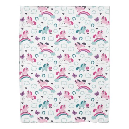 Cute Unicorns Pattern Duvet Cover