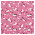 Cute Unicorns Pattern Fabric