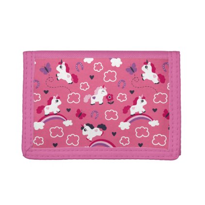 Cute Unicorns Pattern Trifold Wallets