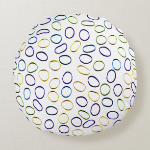 Cute Unique Abstract Pattern Round Pillow