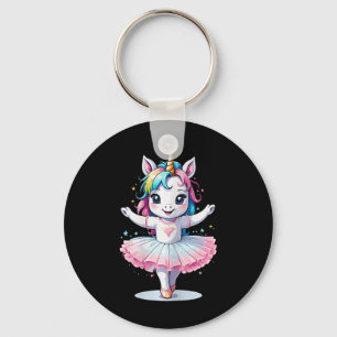 Cute Unique And Modern Unicorn Ballet And Ballerin Keychain