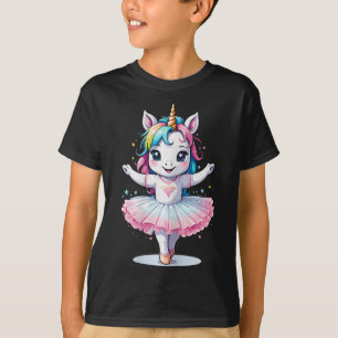 Cute Unique And Modern Unicorn Ballet And Ballerin T-Shirt