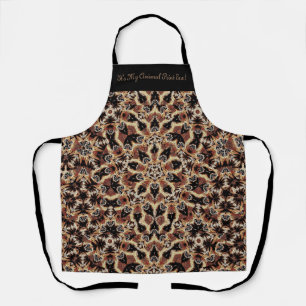 Cute Unique Artsy Leopard Print & Quote Apron