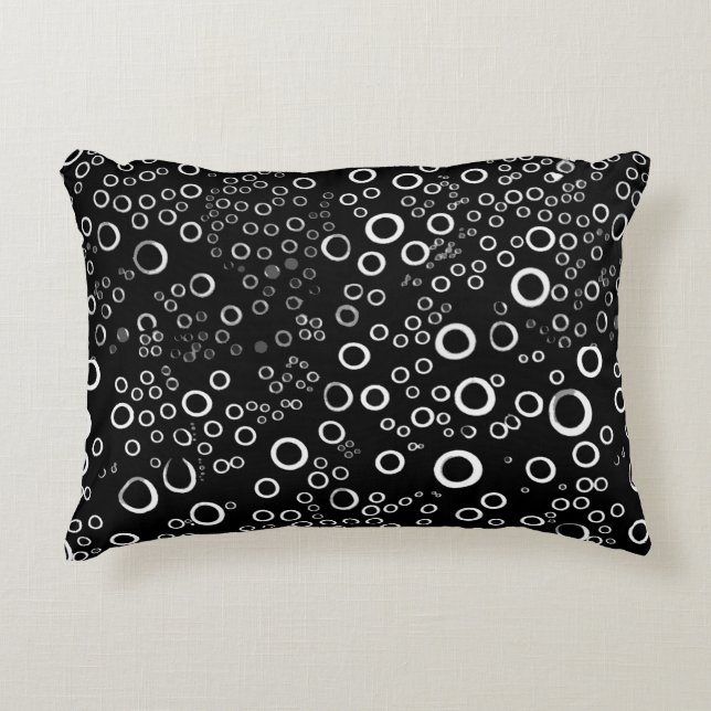 Cute Unique Bubble Pattern Accent Pillow (Front)