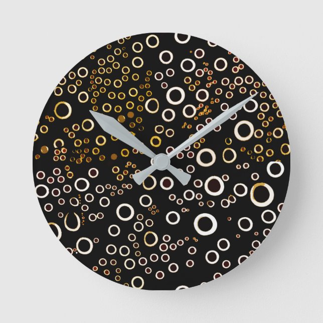 Cute Unique Bubble Pattern Round Clock (Front)