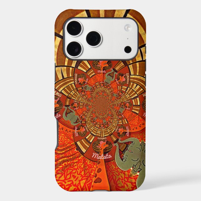 Cute Unique Giraffe Animal Hakuna Matata Design Case-Mate iPhone Case (Back)