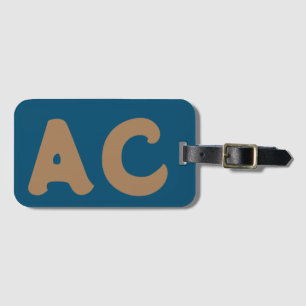 Cute Unique Initial Monogram Personalized Luggage Tag