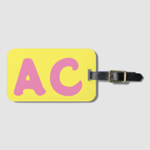 Cute Unique Initial Monogram Personalized Luggage Tag