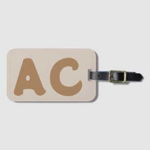 Cute Unique Initial Monogram Personalized Luggage Tag