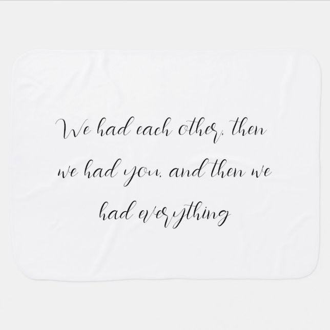 Cute unisex baby blanket (Horizontal)