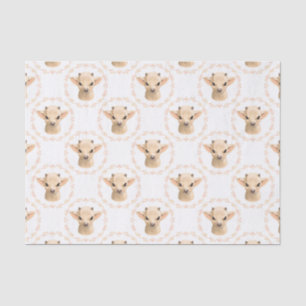 cute unisex baby goat tiled party tissue paper