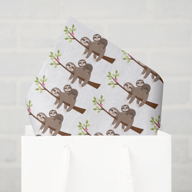 Cute unisex baby sloth party mommy tissue paper (Gift Bag)