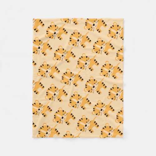 Cute Unisex Baby Tiger Fleece Blanket