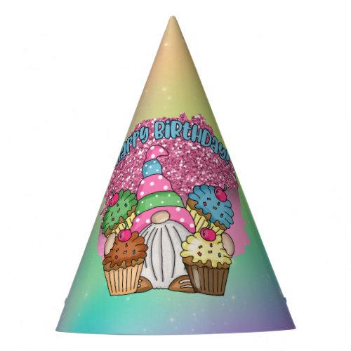 cute unisex Birthday gnome  Party Hat