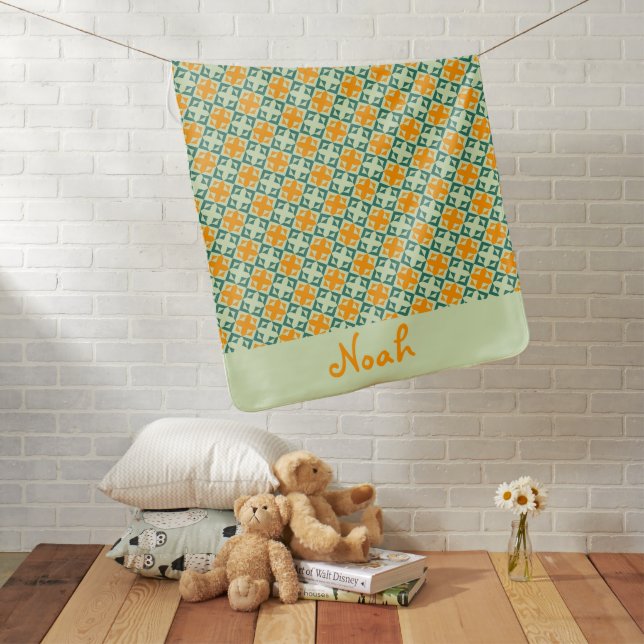 Cute Unisex Girly Personalized Rainbow Baby Blanke Baby Blanket (In Situ)