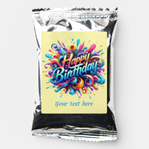 Cute unisex Happy Birthday customizable Coffee Drink Mix