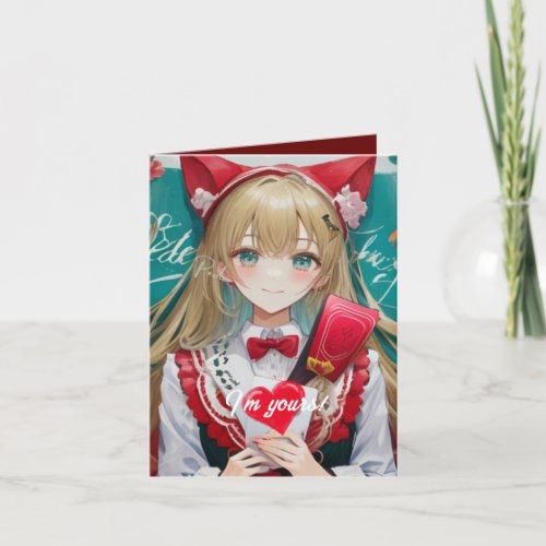 Cuteunusual Anime style Valentine card