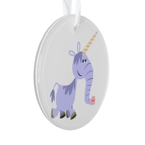 Cute Unusual Cartoon Unicorn Acrylic Ornament