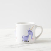 Cute Unusual Cartoon Unicorn Espresso Mug (Right)