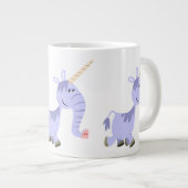 Cute Unusual Cartoon Unicorn Jumbo Mug (Front Right)